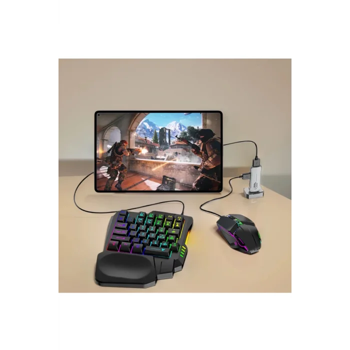 BUĞZ Pubg Mobil Oyun Kiti 5in1 Bt5.3 Klavye Mouse Dönüştürücü Seti Pugb Seti