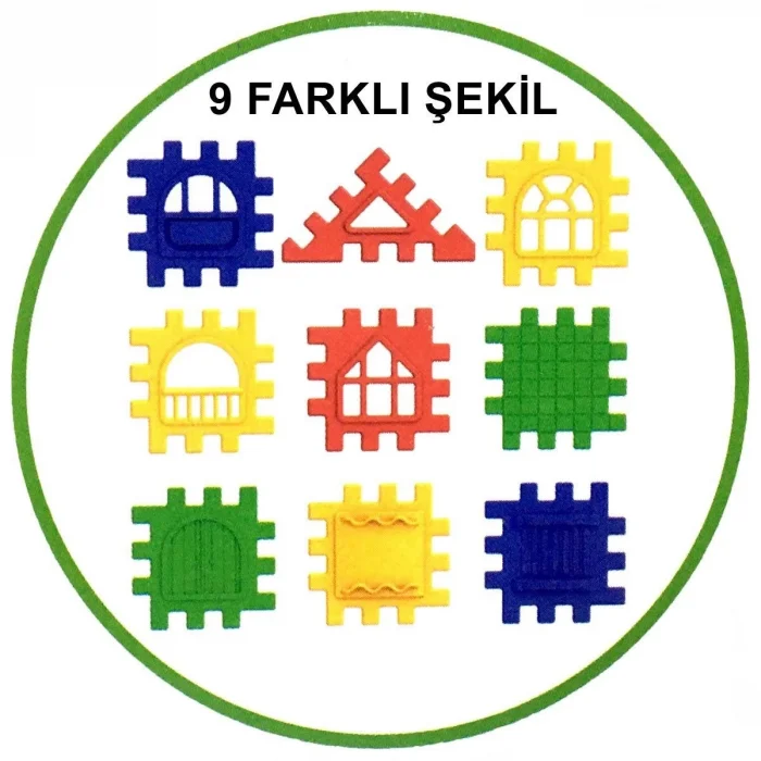  Puzzle City 3D Yapı ve Tasarım Blokları 128 Parça