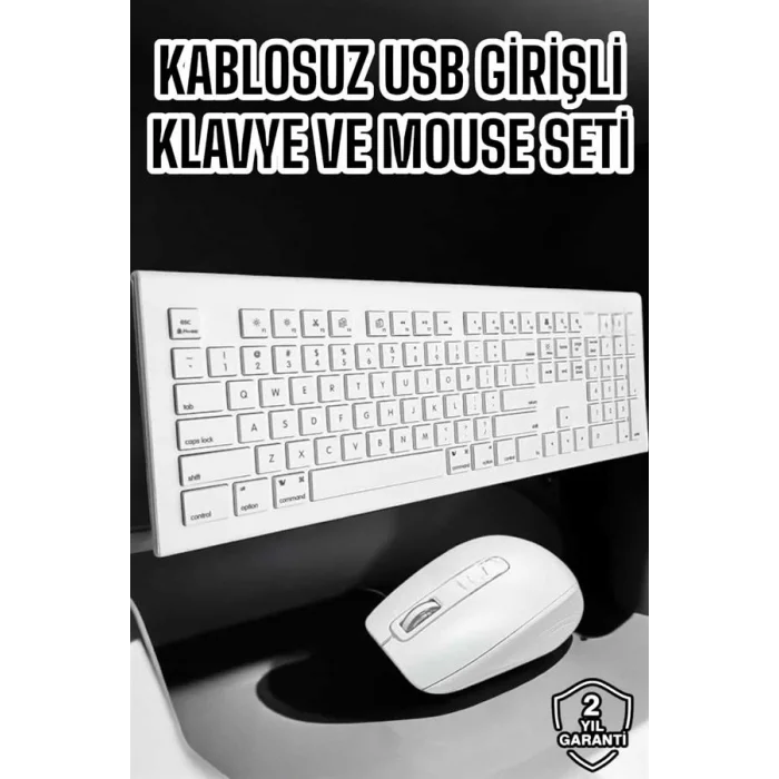 Q Klavye Klavye ve Mouse Seti USB Girişli Kablosuz