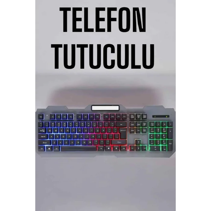 BUĞZ Q Klavye RGB Işıklı Klavye Ve Mouse Seti Kablolu Mouse Hediyeliş