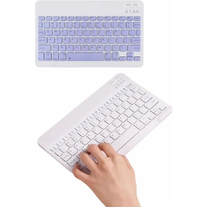  Q Klavye Türkçe Bluetooth Klavye Tüm Cihazlara Uyumlu Kablosuz