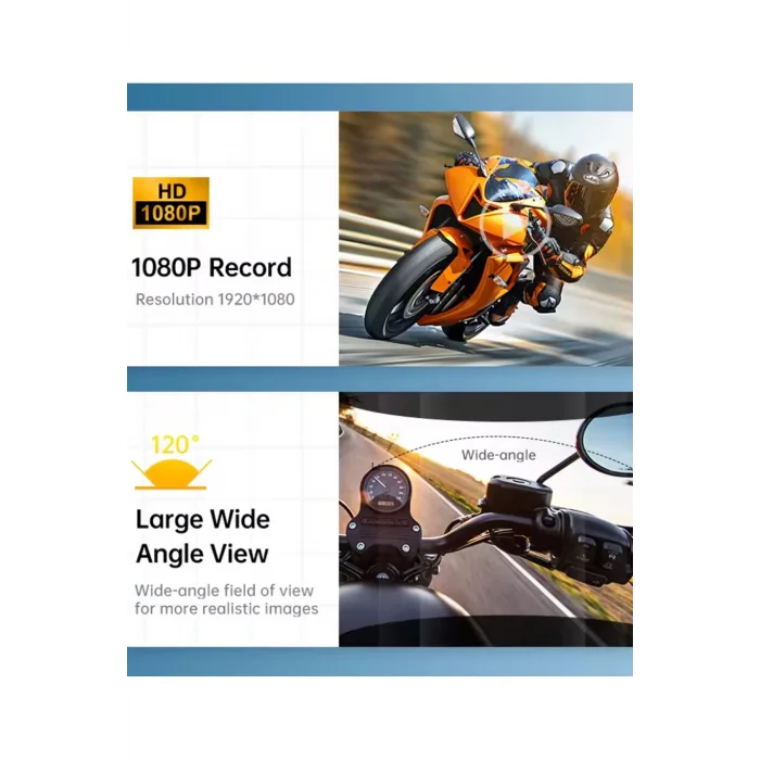 BUĞZ Q29 Motosiklet Kask Bluetooth Kulaklık Eşleşmeli 1080p Kamera Geniş Açı Su Geçirmez Intercom