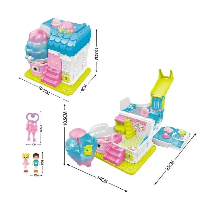  QF2910-11-12-13-14-15 Işıklı Müzikli Aksesuarlı Ev Serisi Açılıp-Katlanır