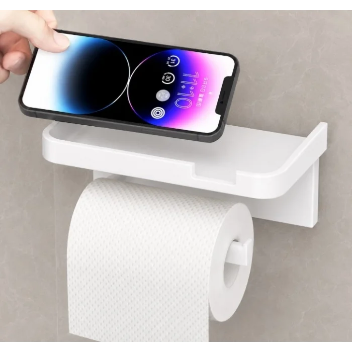 BUĞZ Raflı Yapışkanlı Tuvalet Kağıdı Askılığı Bx40