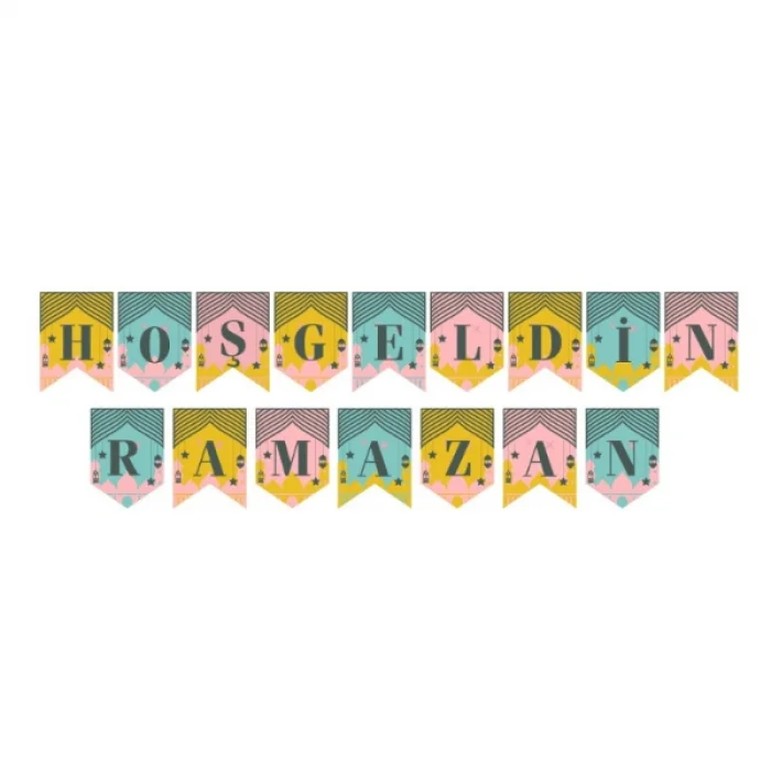 BUĞZ Ramazan Renkli Banner Süs - Hoşgeldin Ramazan