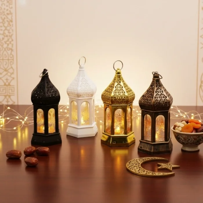 BUĞZ Ramazan Temalı Büyük Altıgen Kapalı Kubbe LED Lamba