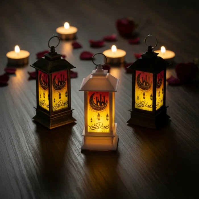 BUĞZ Ramazan Temalı Küçük Kare Kubbe LED Lamba