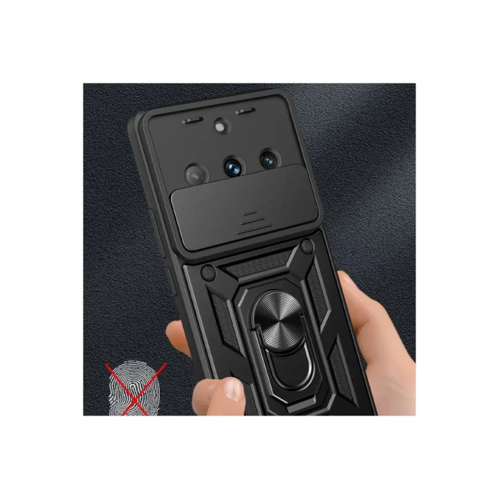 BUĞZ Realme 11 Pro Kılıf Pars Lens Yüzüklü Silikon - Kırmızı