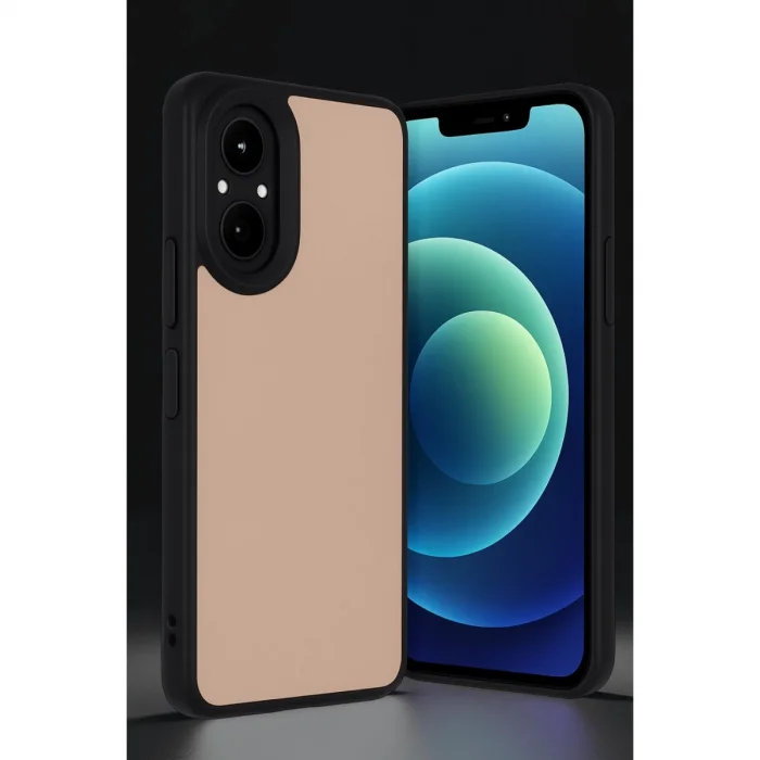 BUĞZ Realme 12 Lite Kılıf Aras Deri Kapak - Pudra