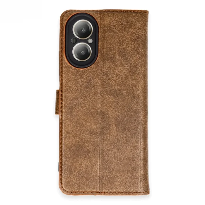 BUĞZ Realme 12 Lite Kılıf Trend S Plus Kapaklı Kılıf - Taba