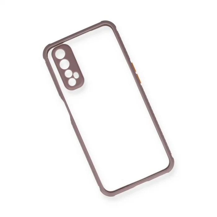 BUĞZ Realme 7 Kılıf Miami Şeffaf Silikon - Açık Mor