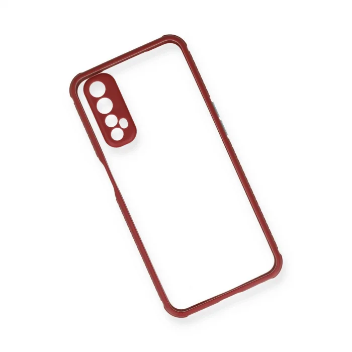 BUĞZ Realme 7 Kılıf Miami Şeffaf Silikon - Fuşya