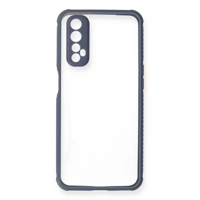 BUĞZ Realme 7 Kılıf Miami Şeffaf Silikon - Gri