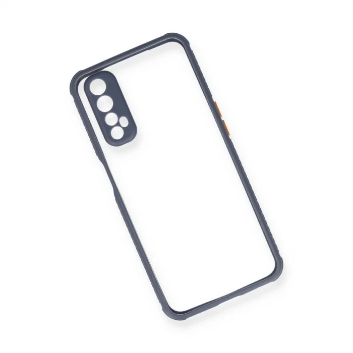 BUĞZ Realme 7 Kılıf Miami Şeffaf Silikon - Gri