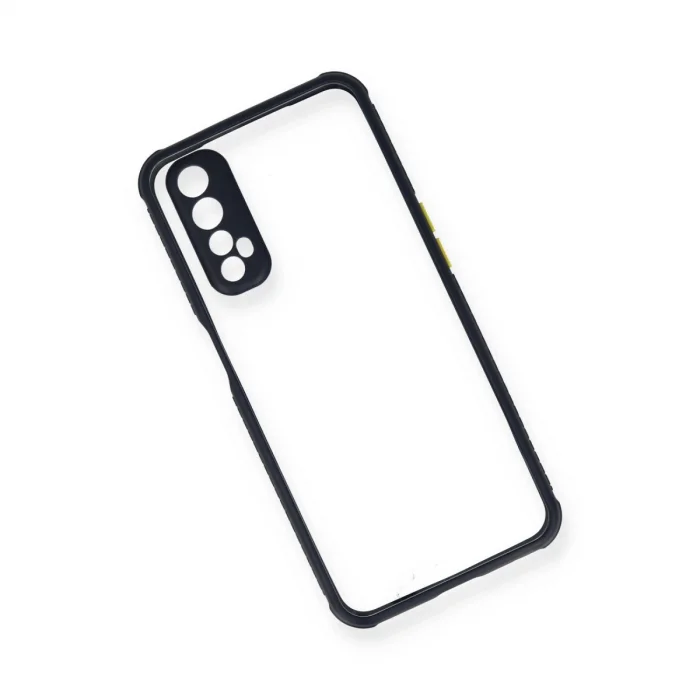 BUĞZ Realme 7 Kılıf Miami Şeffaf Silikon - Lacivert