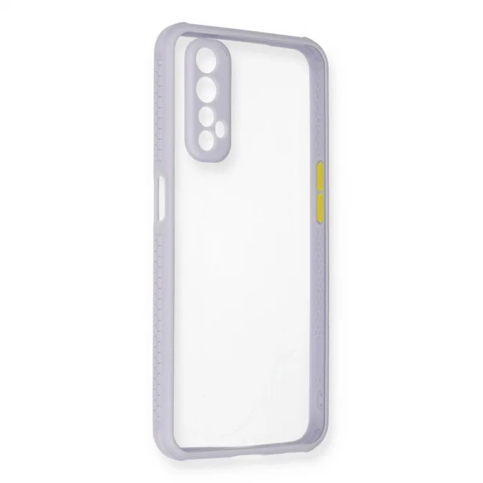 BUĞZ Realme 7 Kılıf Miami Şeffaf Silikon - Lila