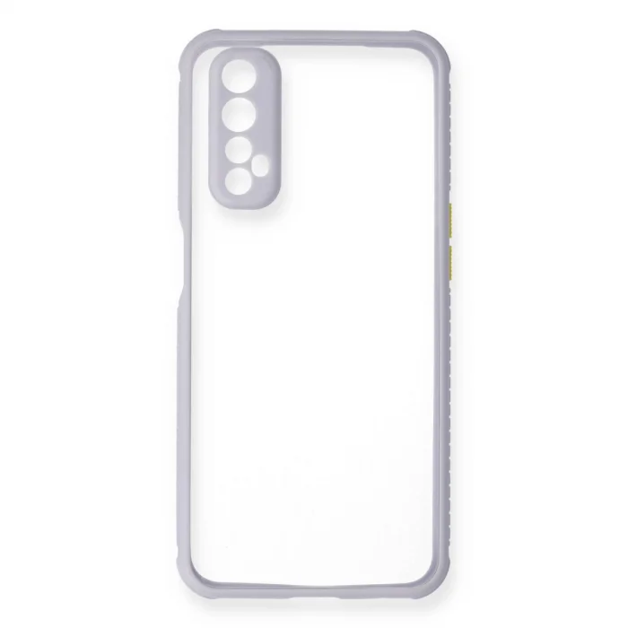 BUĞZ Realme 7 Kılıf Miami Şeffaf Silikon - Lila