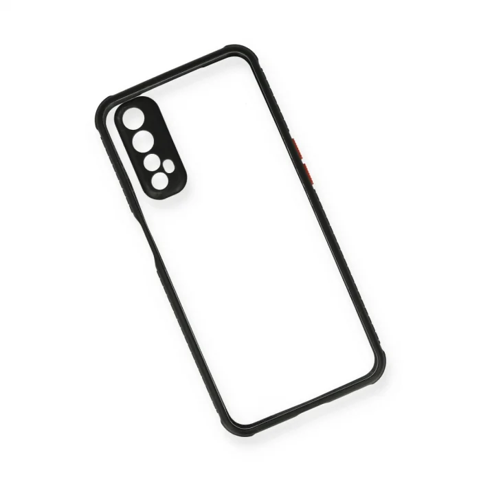 BUĞZ Realme 7 Kılıf Miami Şeffaf Silikon - Siyah