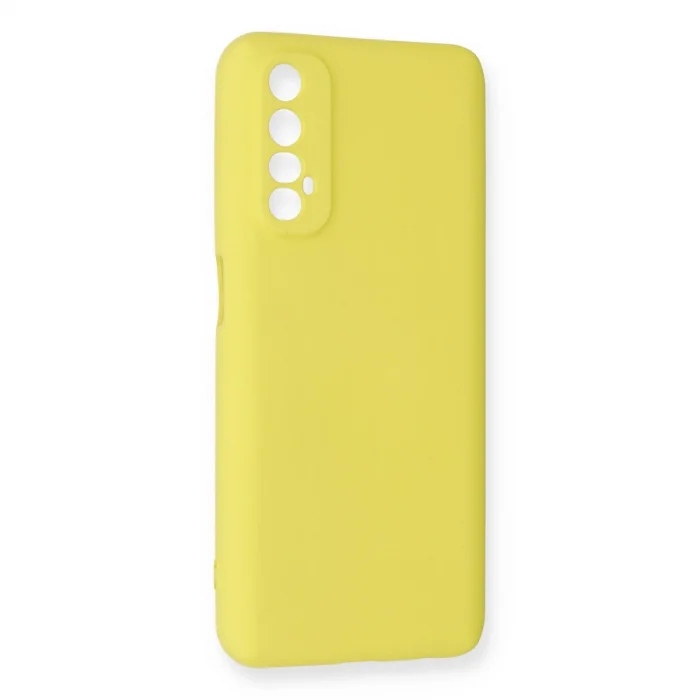 BUĞZ Realme 7 Kılıf Nano İçi Kadife Silikon - Sarı