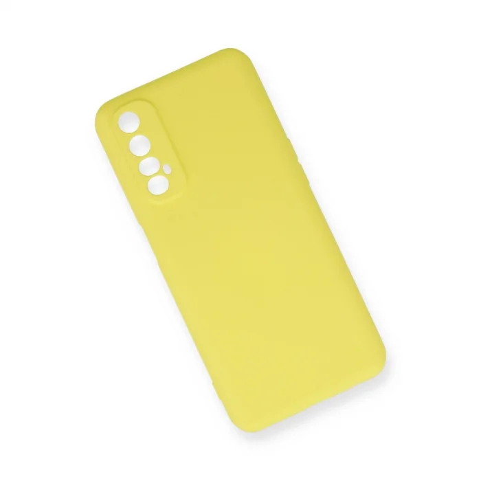BUĞZ Realme 7 Kılıf Nano İçi Kadife Silikon - Sarı