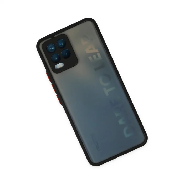 BUĞZ Realme 8 Kılıf Montreal Silikon Kapak - Siyah