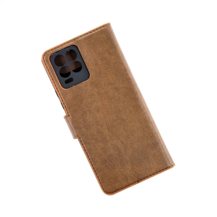 BUĞZ Realme 8 Pro Kılıf Trend S Plus Kapaklı Kılıf - Taba