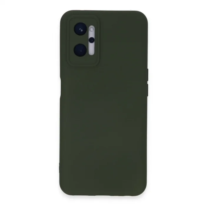 BUĞZ Realme 9i 4g Kılıf Nano İçi Kadife Silikon - Koyu Yeşil