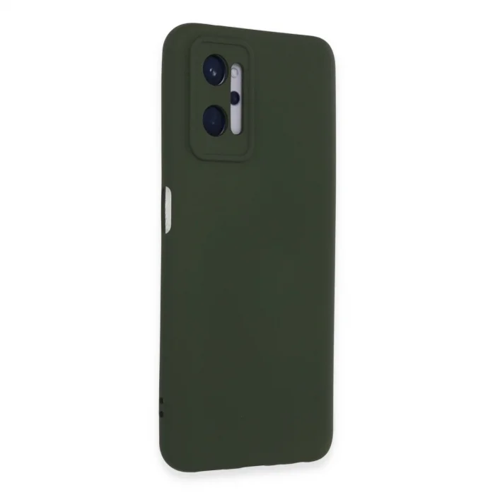 BUĞZ Realme 9i 4g Kılıf Nano İçi Kadife Silikon - Koyu Yeşil