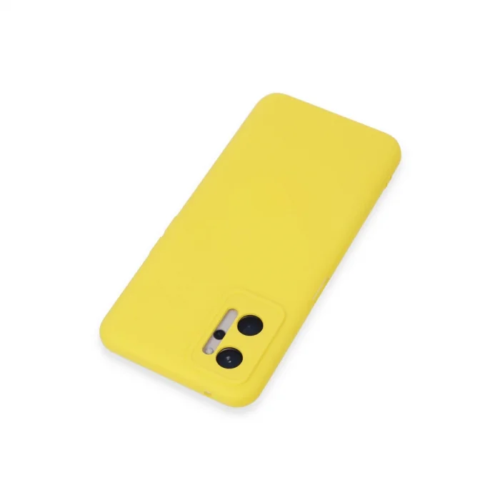 BUĞZ Realme 9i 4g Kılıf Nano İçi Kadife Silikon - Sarı