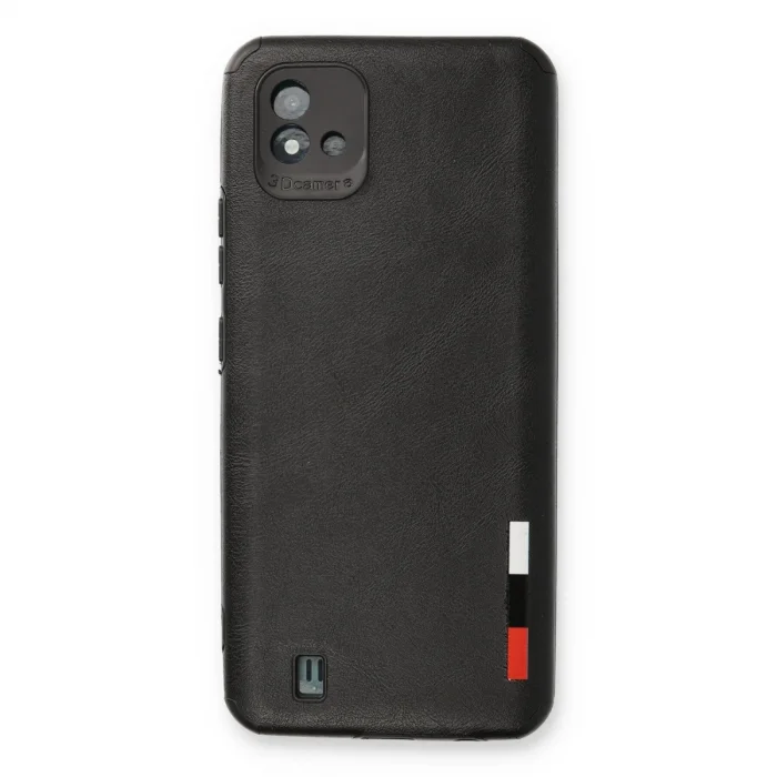 BUĞZ Realme C11 2021 Kılıf Loop Deri Silikon - Siyah