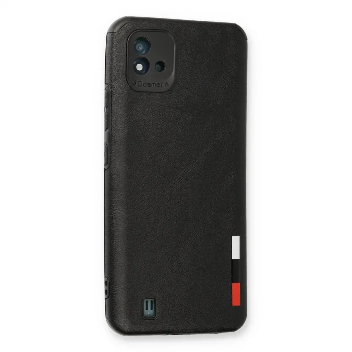BUĞZ Realme C11 2021 Kılıf Loop Deri Silikon - Siyah