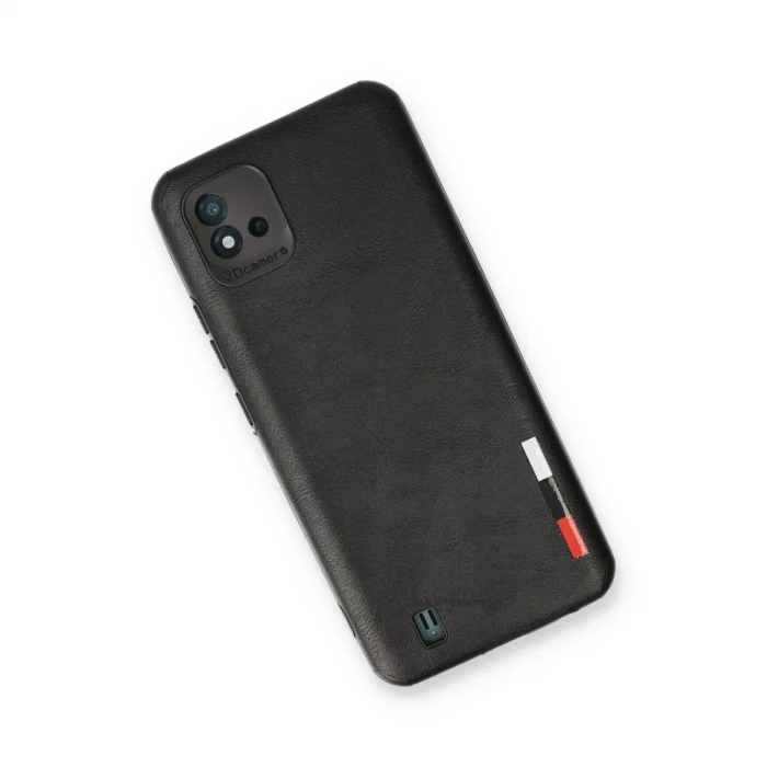 BUĞZ Realme C11 2021 Kılıf Loop Deri Silikon - Siyah