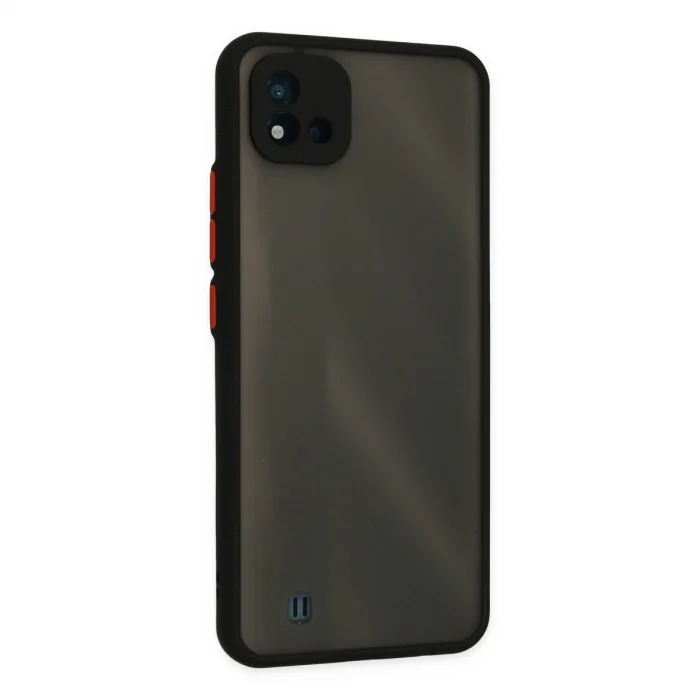 BUĞZ Realme C11 2021 Kılıf Montreal Silikon Kapak - Siyah