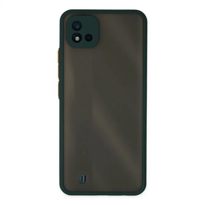 BUĞZ Realme C11 2021 Kılıf Montreal Silikon Kapak - Yeşil