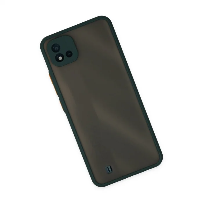 BUĞZ Realme C11 2021 Kılıf Montreal Silikon Kapak - Yeşil