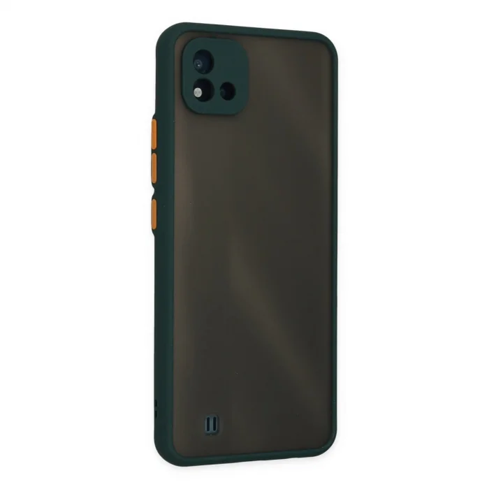BUĞZ Realme C11 2021 Kılıf Montreal Silikon Kapak - Yeşil