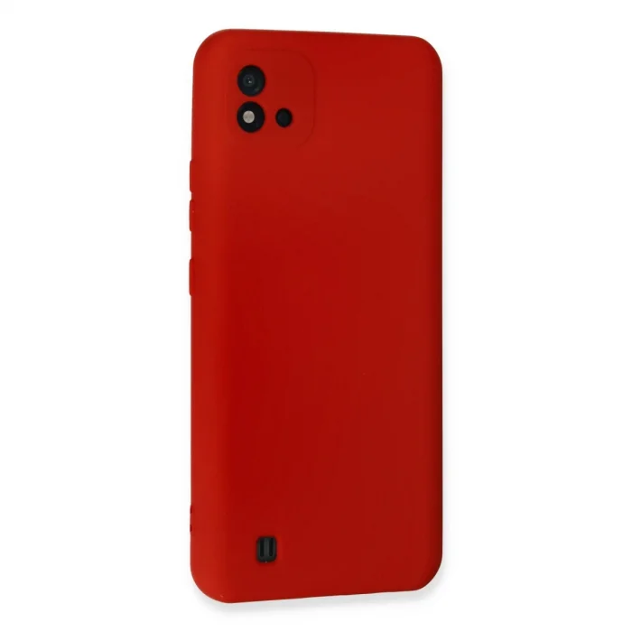 BUĞZ Realme C11 2021 Kılıf Nano İçi Kadife Silikon - Kırmızı