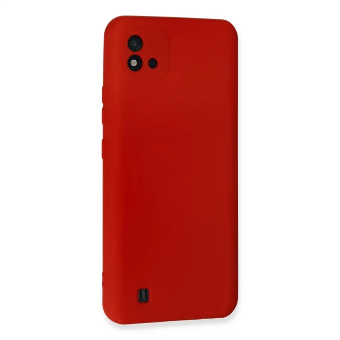 BUĞZ Realme C11 2021 Kılıf Nano İçi Kadife Silikon - Kırmızı