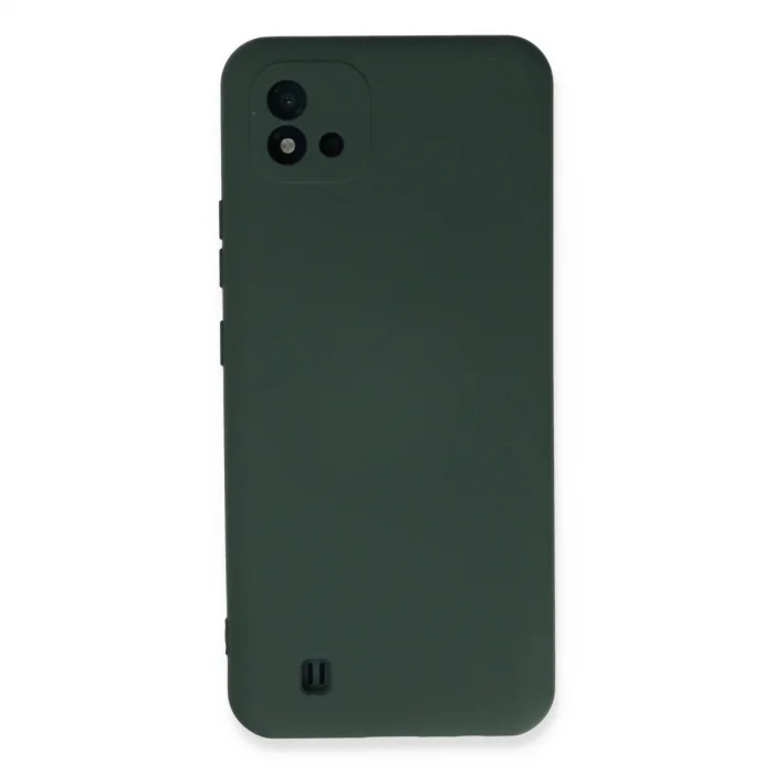 BUĞZ Realme C11 2021 Kılıf Nano İçi Kadife Silikon - Koyu Yeşil