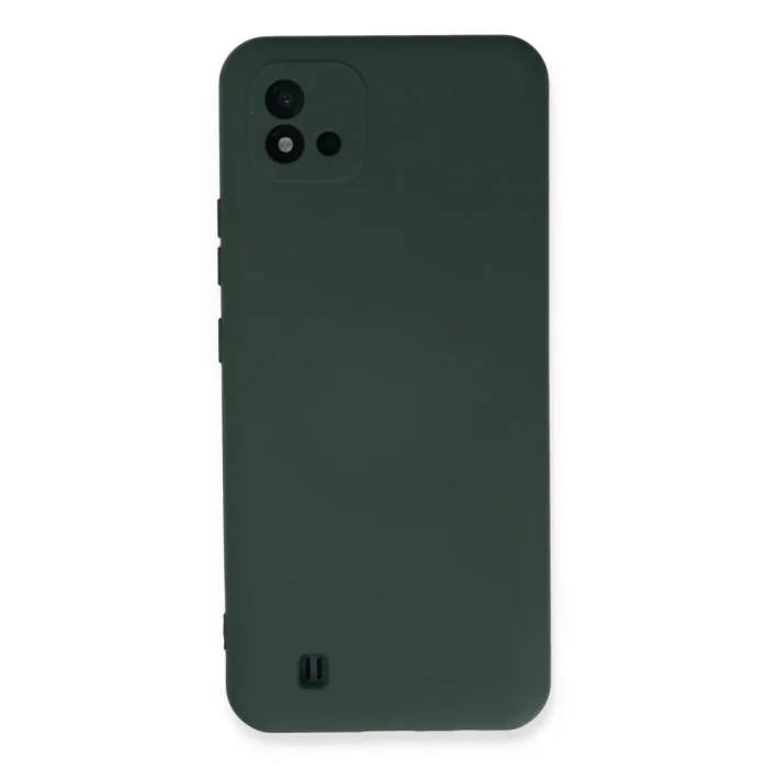 BUĞZ Realme C11 2021 Kılıf Nano İçi Kadife Silikon - Koyu Yeşil