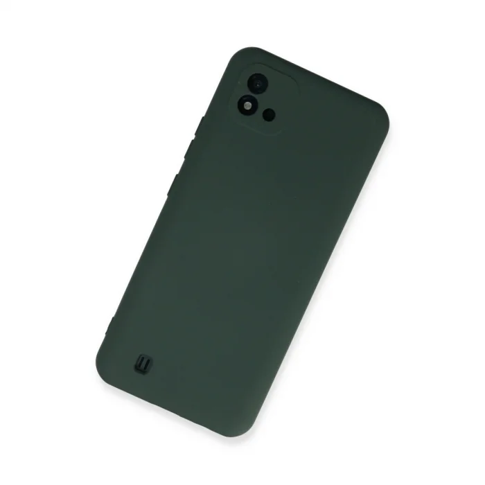 BUĞZ Realme C11 2021 Kılıf Nano İçi Kadife Silikon - Koyu Yeşil