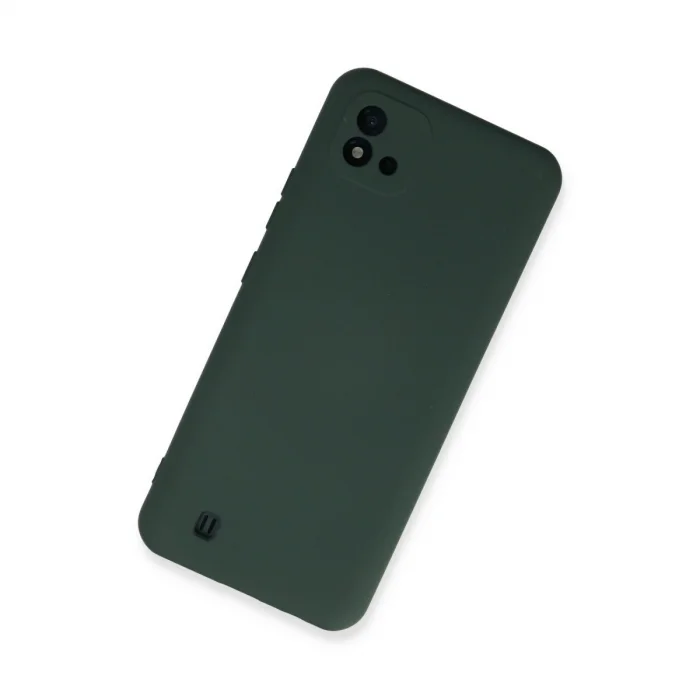 BUĞZ Realme C11 2021 Kılıf Nano İçi Kadife Silikon - Koyu Yeşil