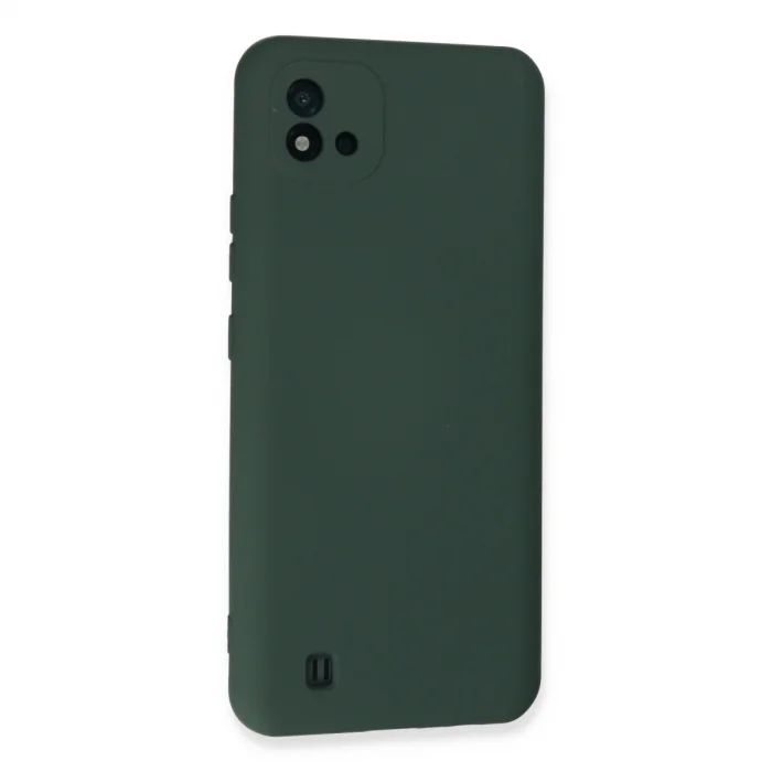 BUĞZ Realme C11 2021 Kılıf Nano İçi Kadife Silikon - Koyu Yeşil