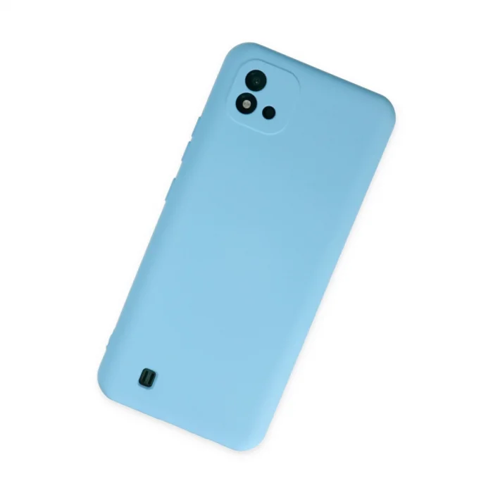 BUĞZ Realme C11 2021 Kılıf Nano İçi Kadife Silikon - Mavi