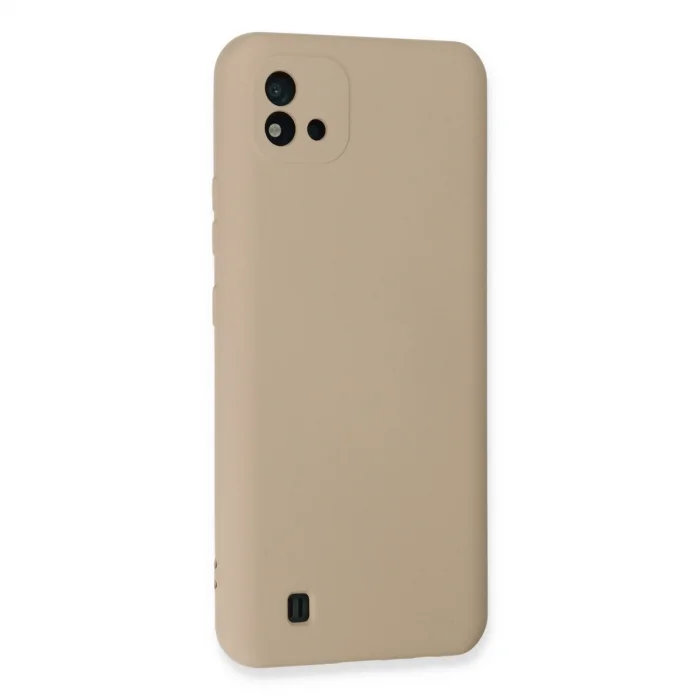BUĞZ Realme C11 2021 Kılıf Nano İçi Kadife Silikon - Pudra