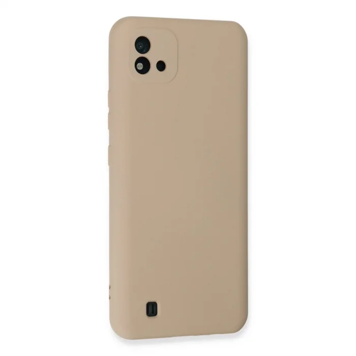 BUĞZ Realme C11 2021 Kılıf Nano İçi Kadife Silikon - Pudra