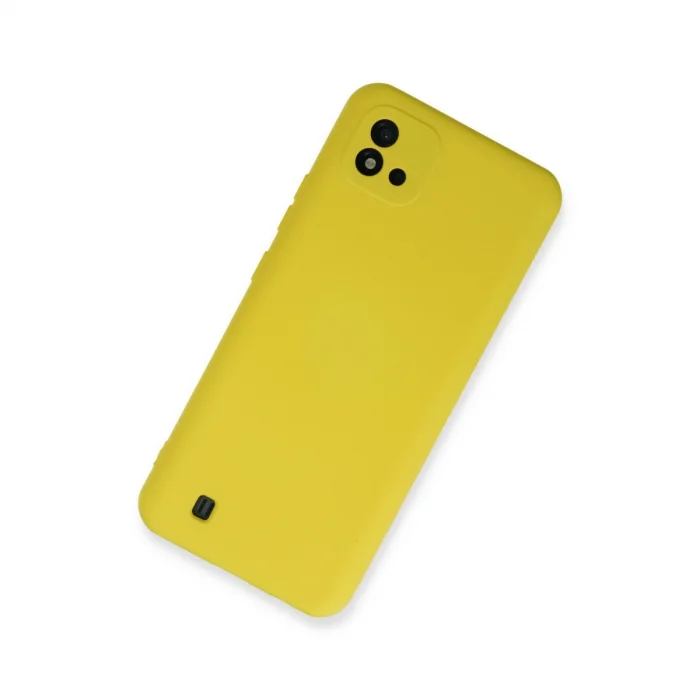 BUĞZ Realme C11 2021 Kılıf Nano İçi Kadife Silikon - Sarı