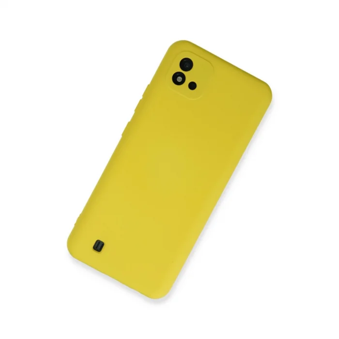 BUĞZ Realme C11 2021 Kılıf Nano İçi Kadife Silikon - Sarı