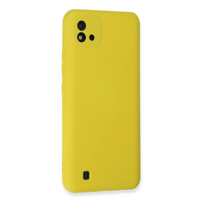 BUĞZ Realme C11 2021 Kılıf Nano İçi Kadife Silikon - Sarı