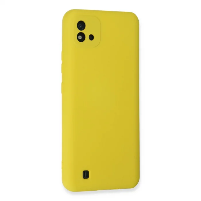 BUĞZ Realme C11 2021 Kılıf Nano İçi Kadife Silikon - Sarı